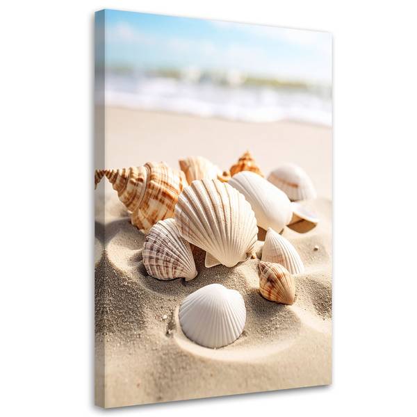 Canvas schilderij Strand 40 x 60 cm