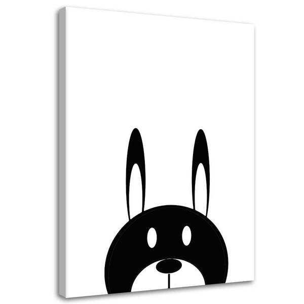 Wandbild kontrastreicher hase 60 x 90 cm