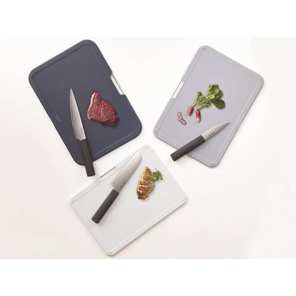 3er Set Zerkleinerer mit 3 Messern Grau - Polypropylen - 10 x 34 x 36 cm
