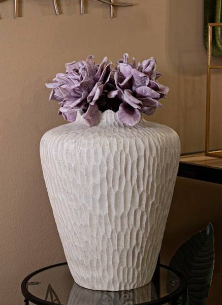 Vase Shade C Beige - Harz - 32 x 40 x 32 cm