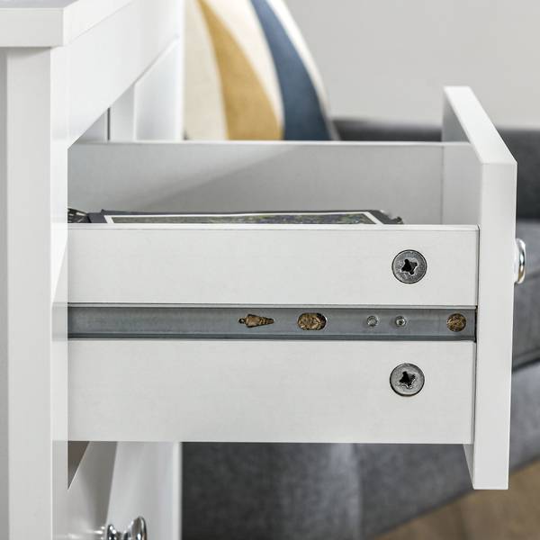 Kommode 831-256V90WT Weiß - Holzwerkstoff - 40 x 81 x 79 cm