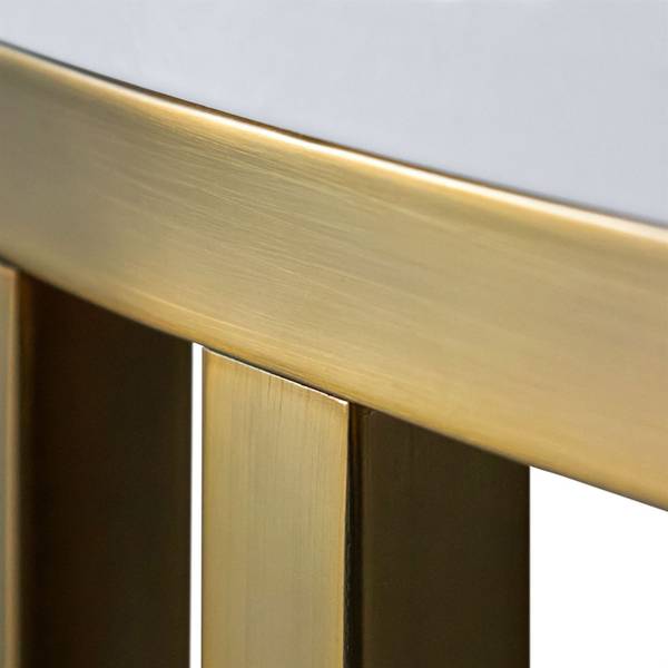 Couchtisch mit Hocker LORI Beige - Kaschmir - Creme - Gold