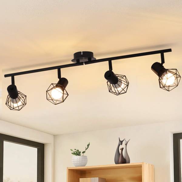 Spot plafond Flagler Noir - Métal - 20 x 10 x 71 cm