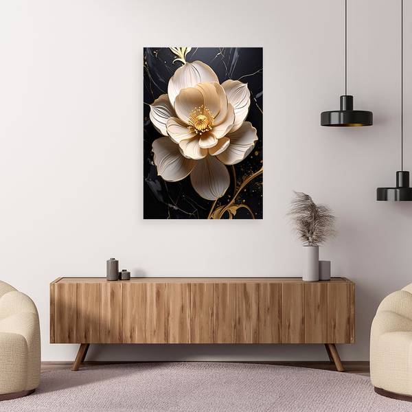 Canvas shilderij Bloemen 30 x 45 cm