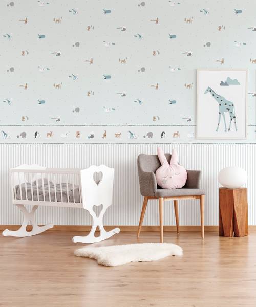 Tapete 640294 Blau - Papier - 53 x 1000 x 53 cm
