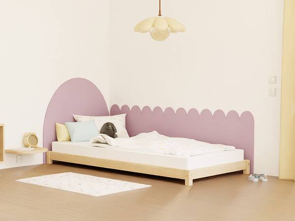 Kinder Einzelbett LUCKY 9 Hellrosa - 98 x 198 cm
