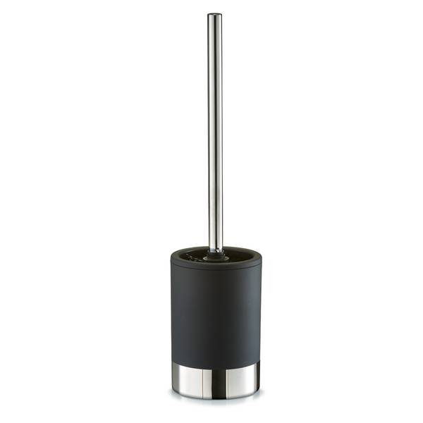 WC-Bürste, Kunststoff/Edelstahl, matt Schwarz - Metall - 10 x 41 x 10 cm