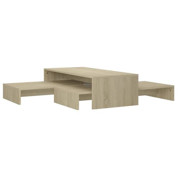 Table basse 3008006 3 pièces Marron - Bois manufacturé - 100 x 27 x 100 cm