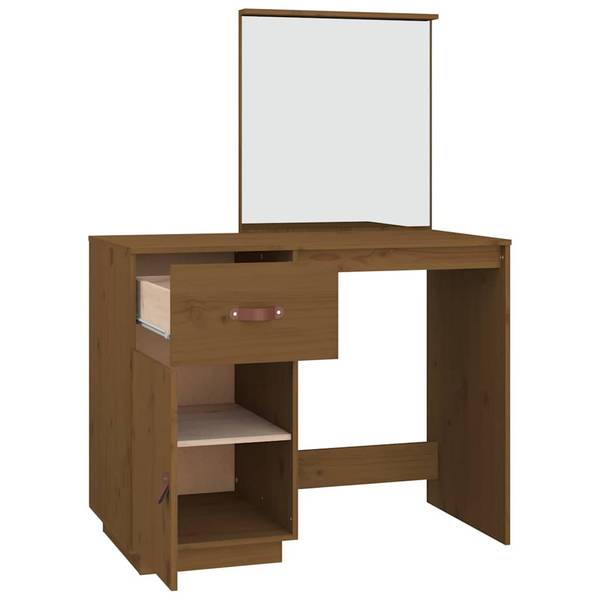 Coiffeuse 3017176 Marron - Pin - 95 x 134 x 50 cm
