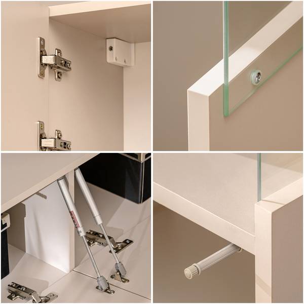 Wohnwand GALATINA-164-3 Beige - Holzwerkstoff - 280 x 200 x 45 cm