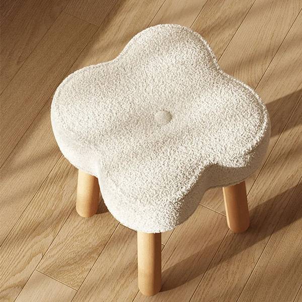 Hocker Klee  III Weiß - Holzwerkstoff - 31 x 44 x 31 cm