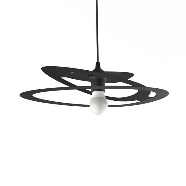 Pendelleuchte Dilate Schwarz - Metall - 40 x 8 x 40 cm