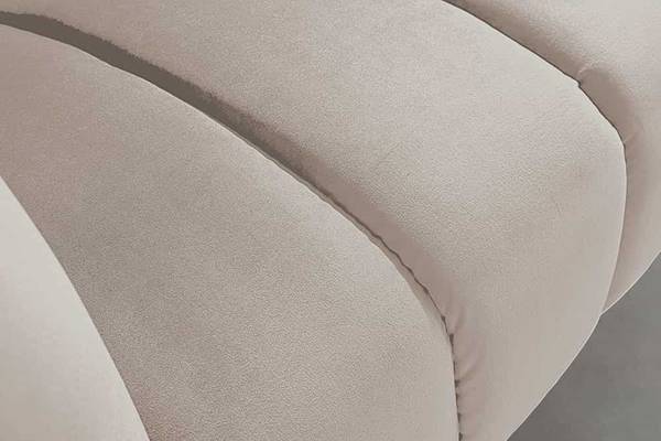 Sofa NOBLESSE Beige - Schwarz - Polyester - Samt - 165 x 80 x 90 cm