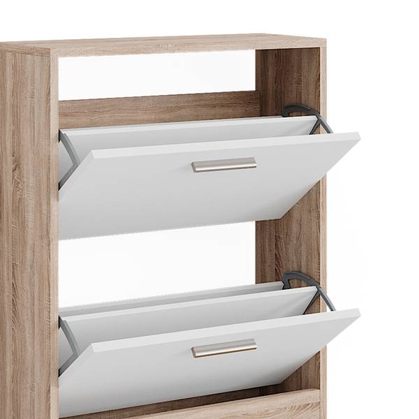 Schoenenkast Gizmo 49407 Sonoma eikenhouten look - wit