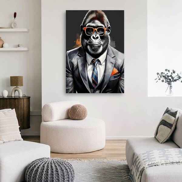 Wandbild Gorilla Tiere Pop Art 70 x 100 cm