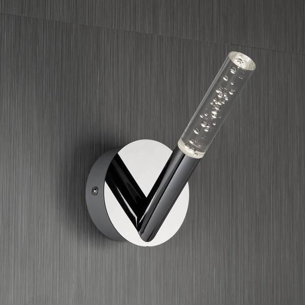 Badezimmer-Wandleuchte Bubbles Grau - Metall - 10 x 18 x 19 cm