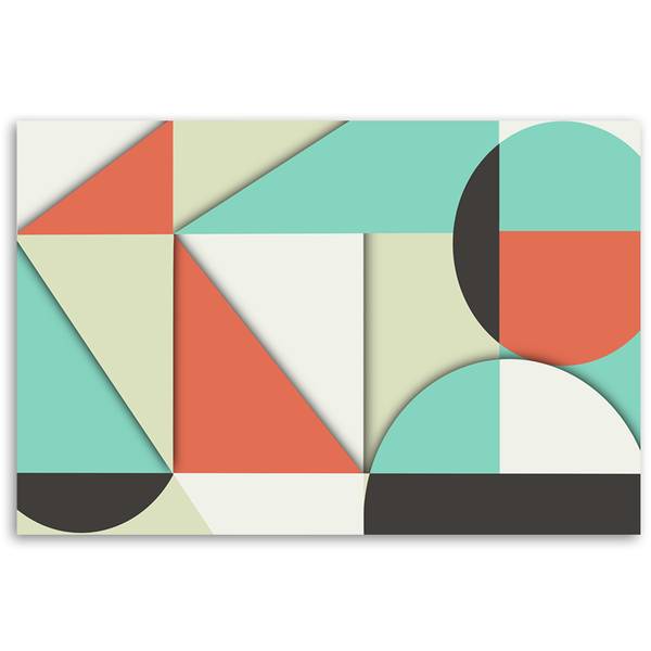 Wandbild geometrische formen abstraktion 90 x 60 cm