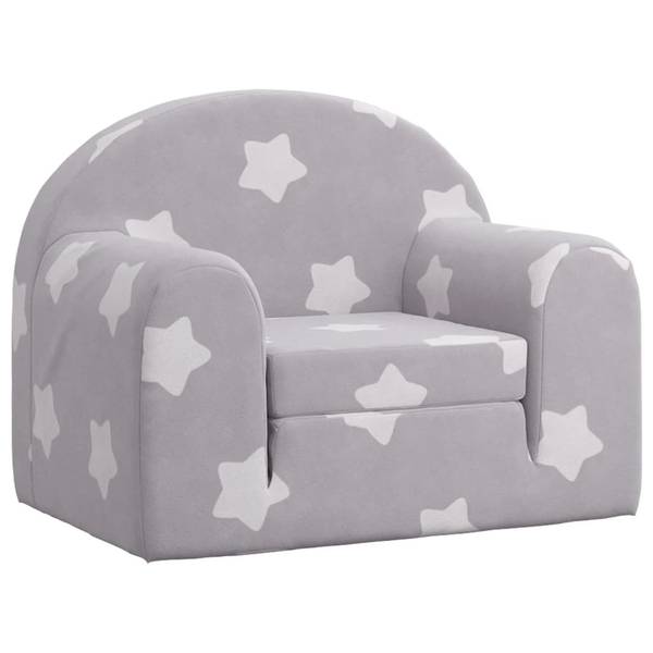 Kindersofa 3032493 Hellgrau - Weiß - 52 x 40 x 90 cm