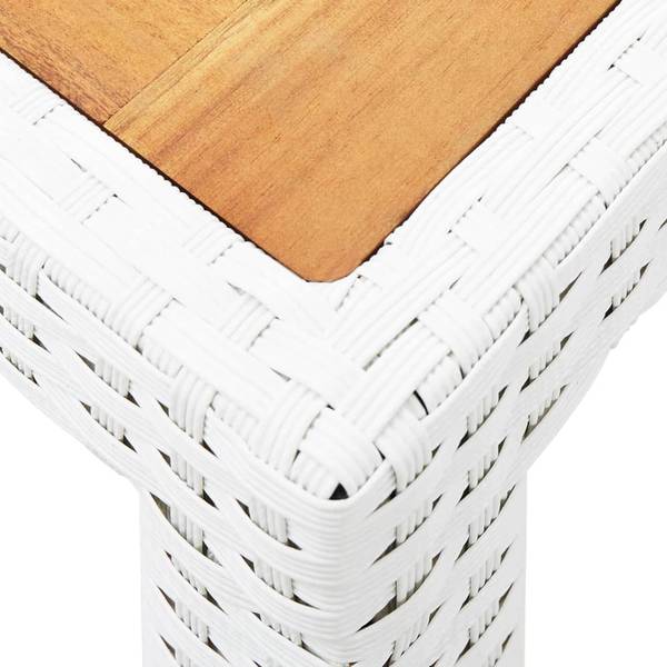 Eethoek Voor Buiten 45980 (9-delig) polyester - acacia - polyethyleen - 90 x 75 x 190 cm