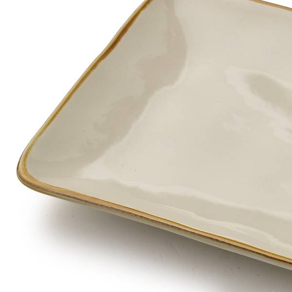Servierplatte BASIC NATURE Beige - Keramik - 16 x 3 x 33 cm
