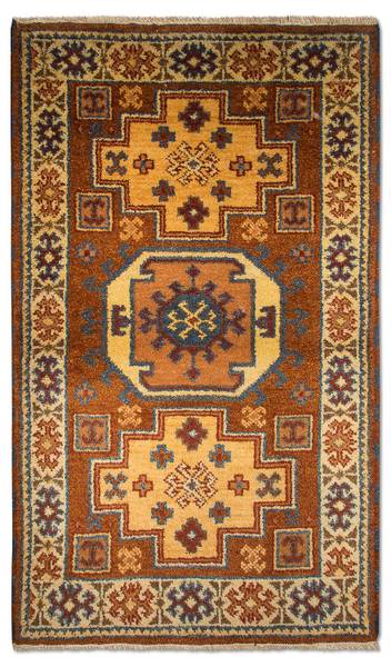 Orientteppich Oriental Orange - Wolle - 96 x 1 x 156 cm