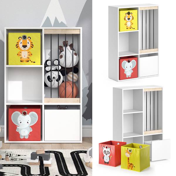 Kinderregal Luigi 37034 Weiß - Gelb