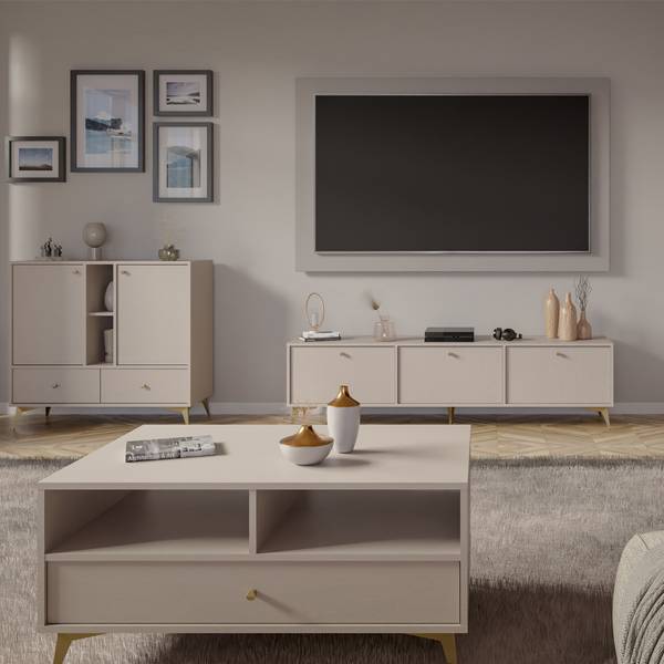 Kommode FLOREN VII Grau - Holzwerkstoff - 100 x 94 x 41 cm