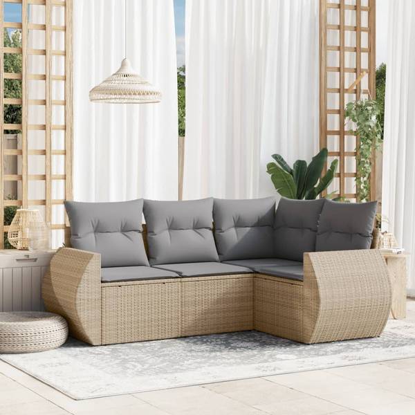 Garten-Lounge-Set 3034448-1 (4-teilig) Beige - Grau - Hellgrau