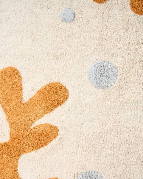 Teppich JAJPUR Beige - Blau - Grün - Orange - Naturfaser - 140 x 200 cm
