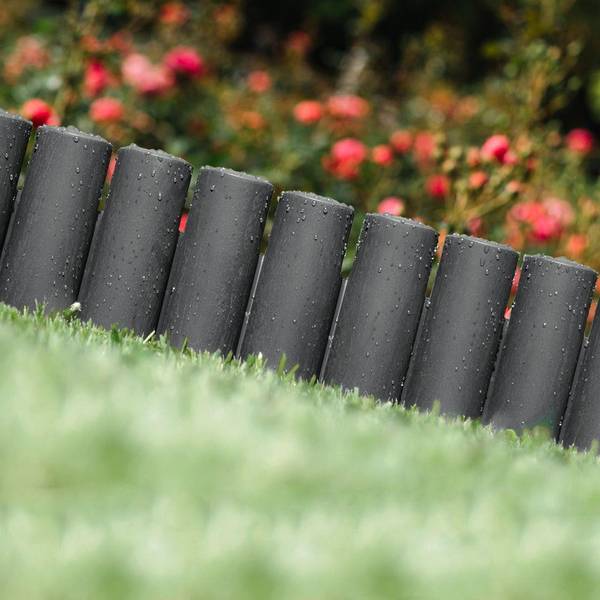 Gartenpalisade SET147 Grau - Kunststoff - 5 x 23 x 500 cm