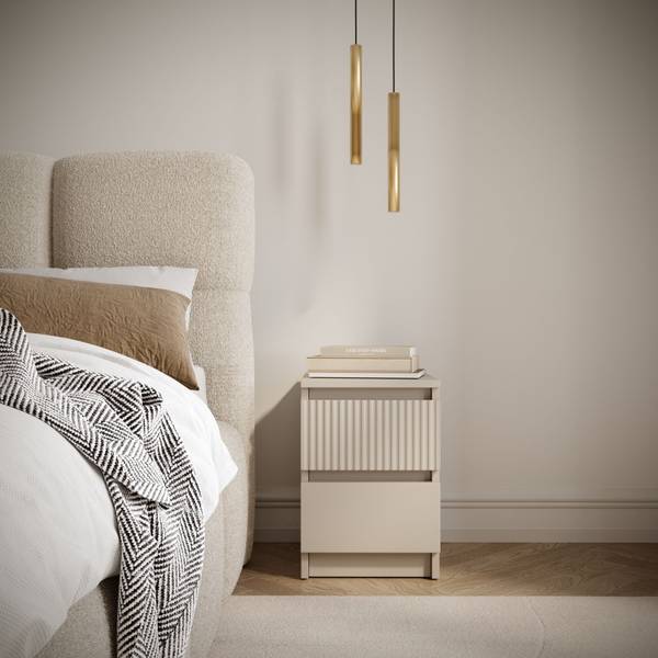 Nachtkastje SANDIA grijs - melamine - 30 x 44 x 36 cm