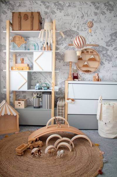 Kinderregal Pinette Weiß - Holzwerkstoff - 100 x 190 x 44 cm