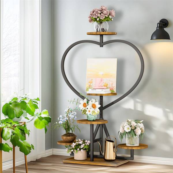 Blumenständer Noir Natur Braun - Holzwerkstoff - 45 x 105 x 24 cm