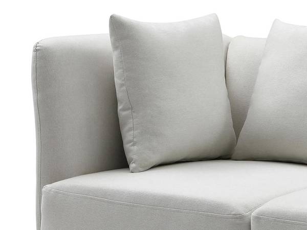 Recamiere ohne Schlaffunktion NAPASA Weiß - Textil - 82 x 77 x 162 cm