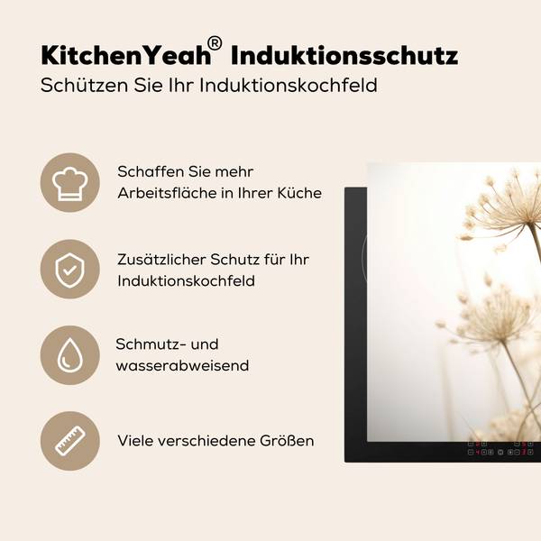 Herdabdeckplatte Blumen 90 x 52 cm