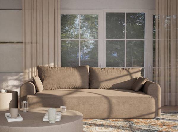 Sofa mit Schlaffunktion Toluca Graubraun