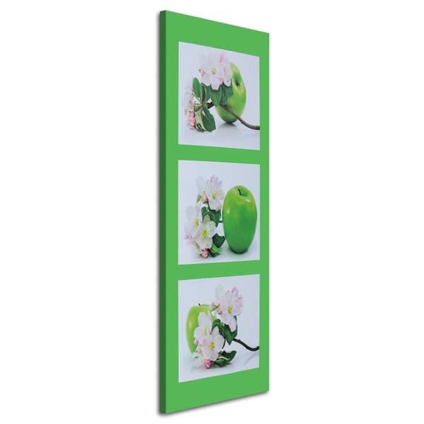 Wandbild apfel und blumen 40 x 120 cm