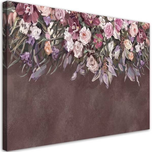 Tableau déco fleurs envahissantes 90 x 60 cm