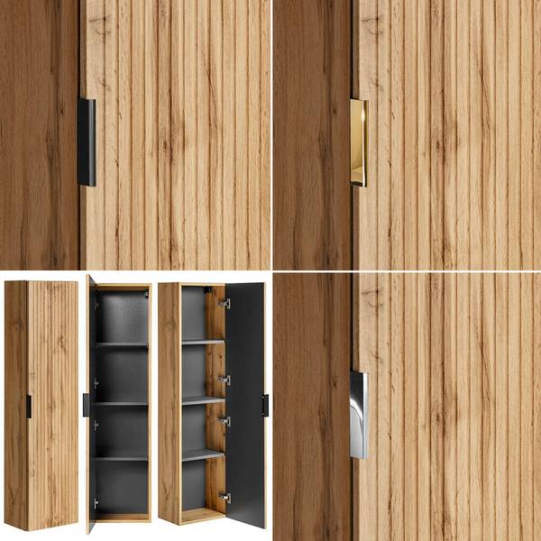 Badmöbel-Set ADELAIDE-56-156 5er-Set Braun - Holzwerkstoff - 220 x 200 x 47 cm
