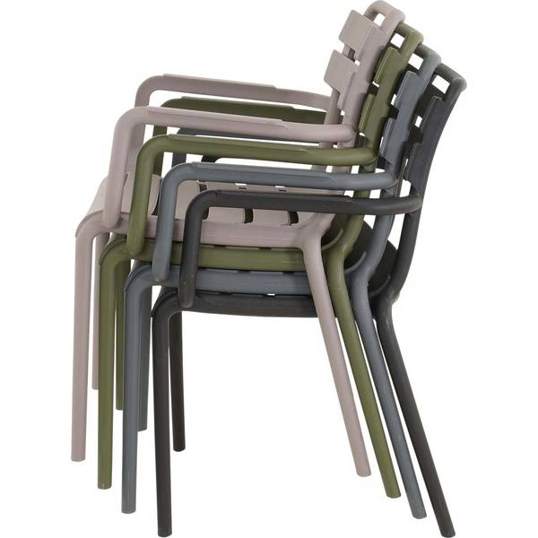 Bistro-Sessel TORVI Grau - Kunststoff - 56 x 248 x 54 cm