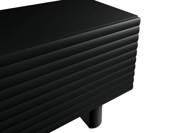 TV-Board LUDIMA Schwarz - Holz teilmassiv - 36 x 46 x 180 cm