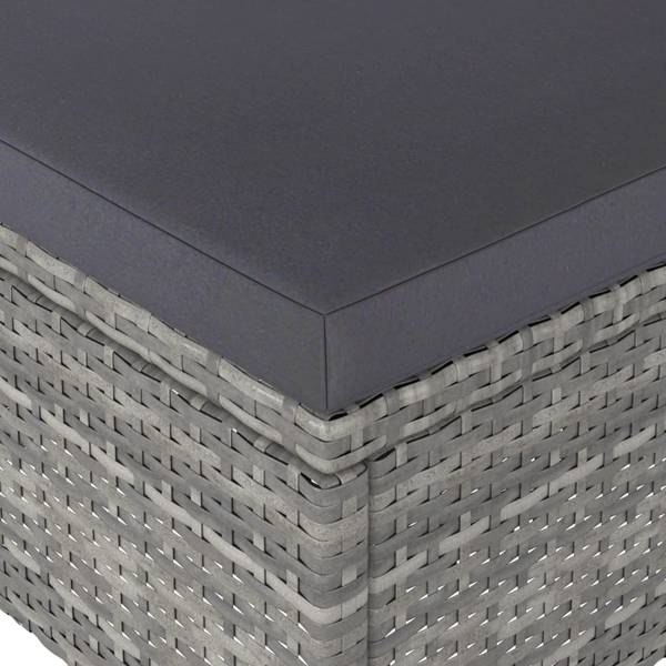 Gartenstuhl und Hocker 3011341(4-teilig) Grau