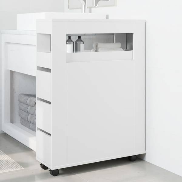 Meuble de salle de bain étroit 3043024 Blanc