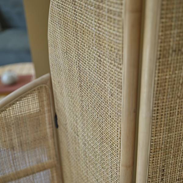 Raumteiler JANE Beige - Rattan - 120 x 170 x 30 cm