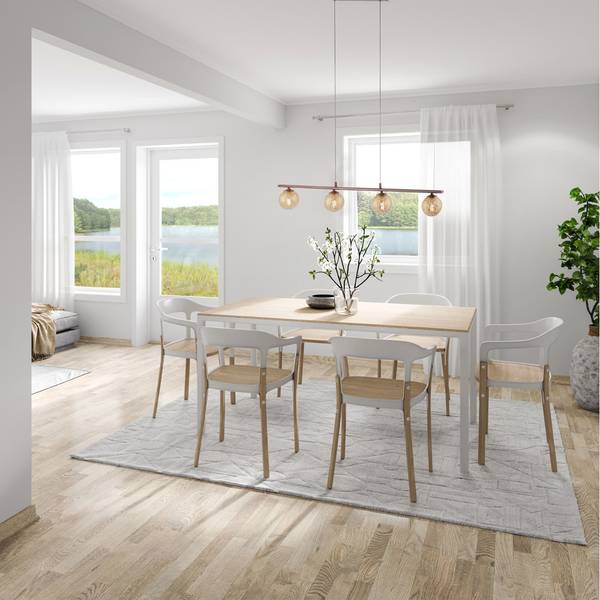 Pendellampe Greta Landhaus Braun - Metall - 11 x 120 x 102 cm