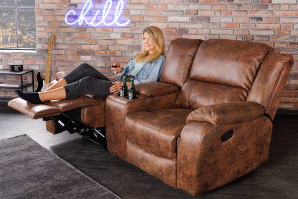 Kinosessel HOLLYWOOD Braun - Polyester - 188 x 78 x 93 cm