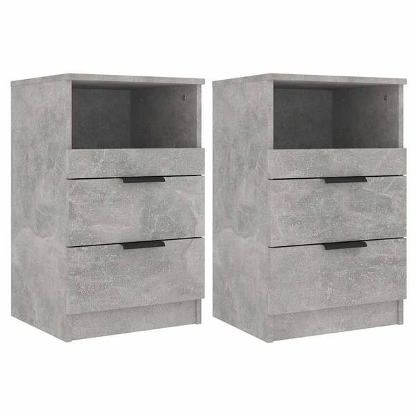 Nachttisch 3013695-2 (2er Set) Steingrau