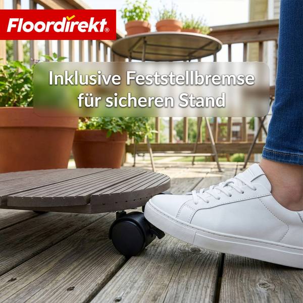 Pflanzenroller Countess Braun - Holzverbundwerkstoff - 30 x 8 x 30 cm