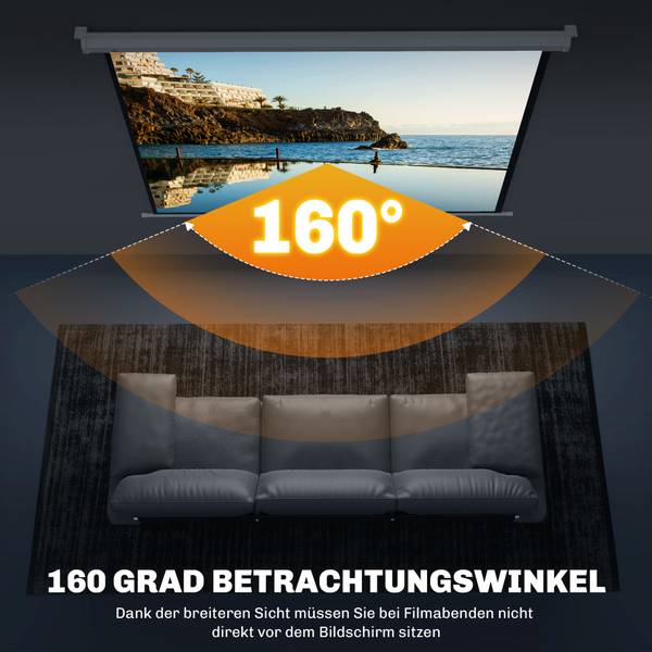 Beamer Leinwand 001-023V00WT Weiß - Kunststoff - 8 x 138 x 181 cm