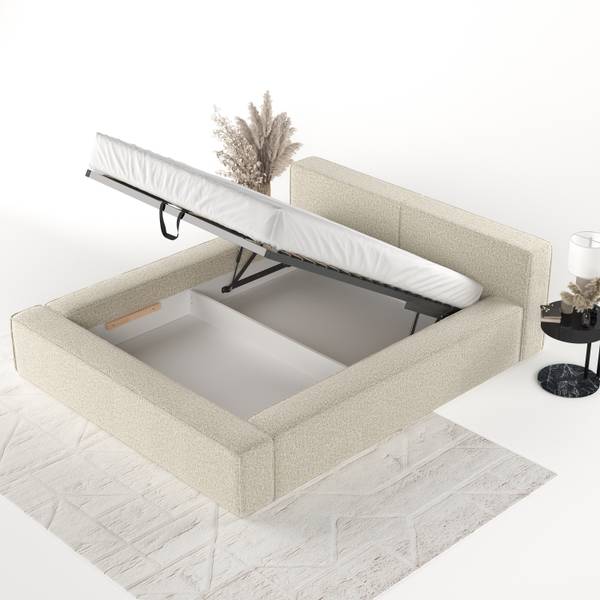 Polsterbett CASTO mit Stauraum Blur Beige - Liegefläche Breite: 160 cm